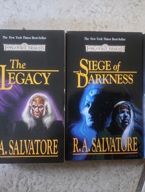 r a salvatore books 3 Paperbacks Seige Of Darkness, The Legacy, Passage To Dawn